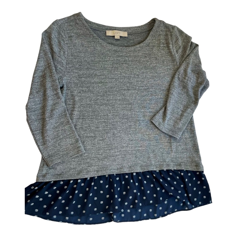 Ann Taylor LOFT Ruffled Hem Tunic Top